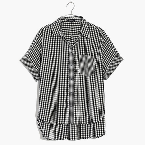 Madewell Gingham-Play Button-Down Shirt - Picture 3 of 4
